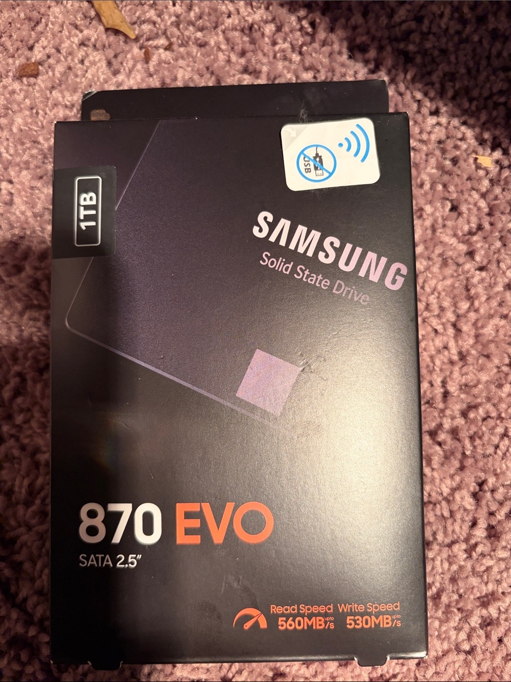 Samsung SSD 870 EVO — Black with Orange Accents